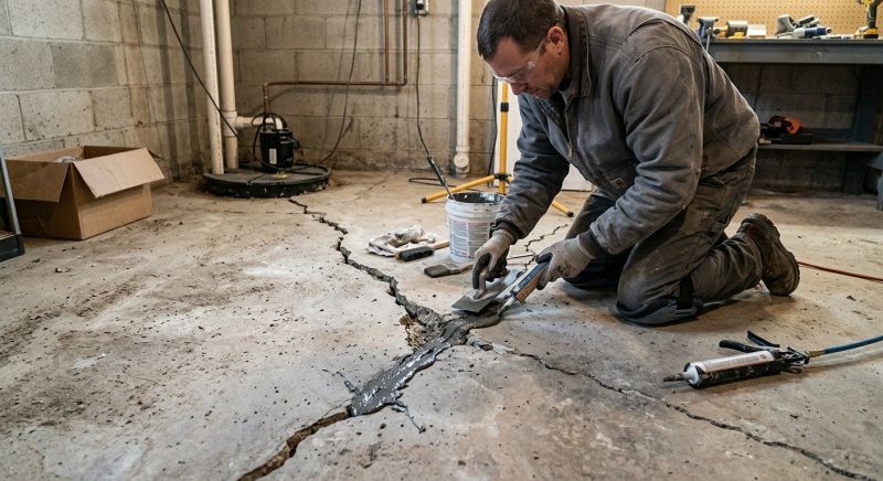 Cracked Basement Floor Repair in Staten Island, NY