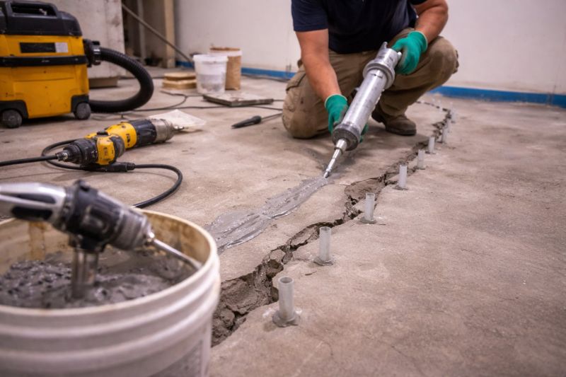 Cracked Basement Floor Repair in Staten Island, NY