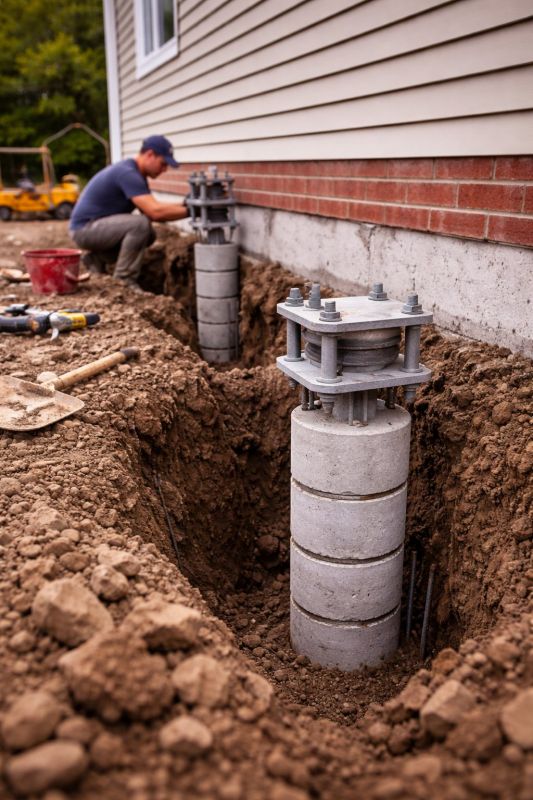Helical Piers Installation in Staten Island, NY