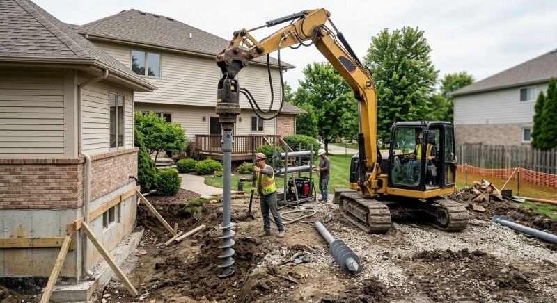 Helical Pile Installation in Staten Island, NY