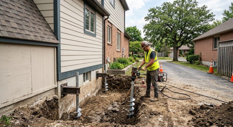 Helical Pile Installation in Staten Island, NY