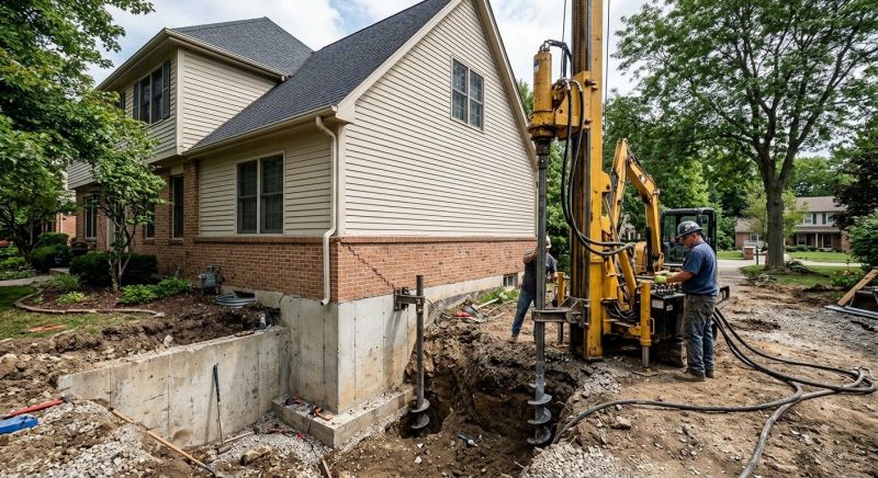 Helical Pile Installation in Staten Island, NY
