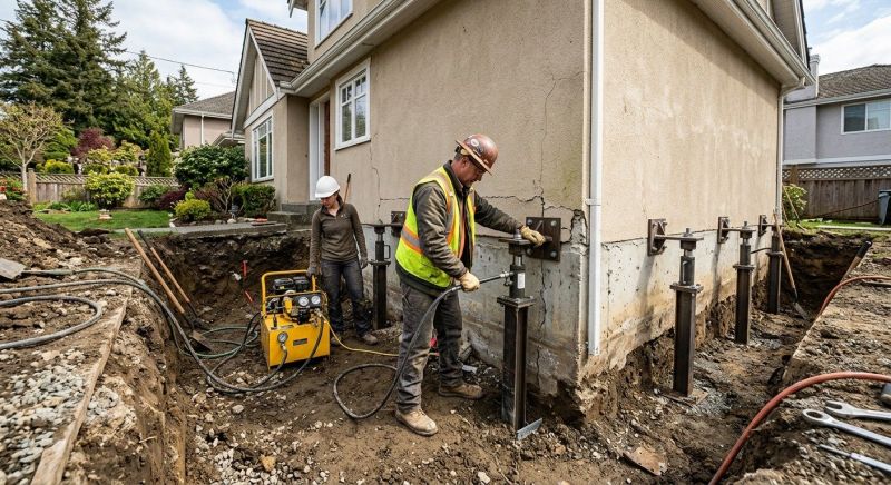 Sinking Foundation Repair in Newark, NJ
